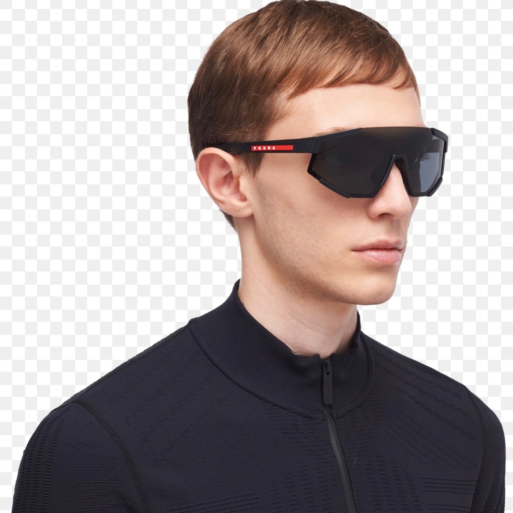 PRADA Sport Sunglasses New With Box Black/Dark Gray Unisex